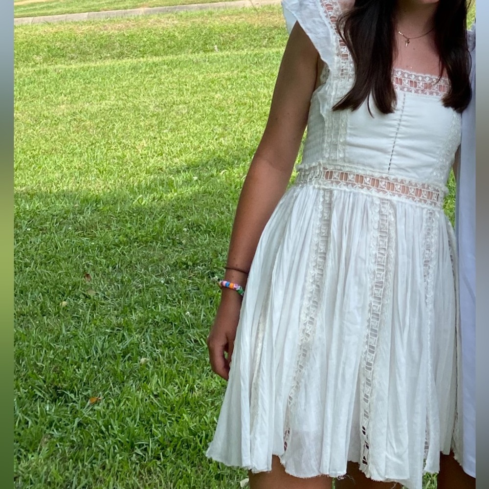 Free People White Lace Dress